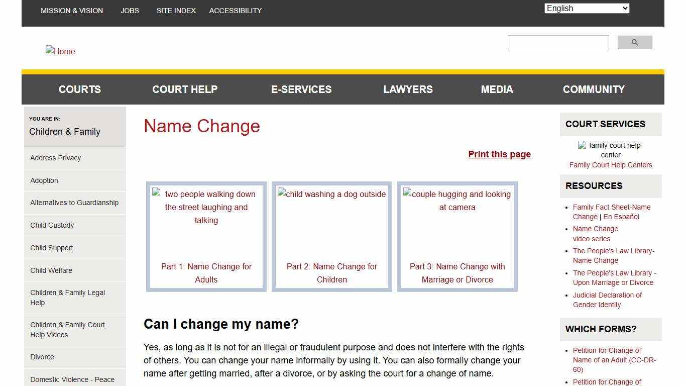 Name Change Maryland Courts